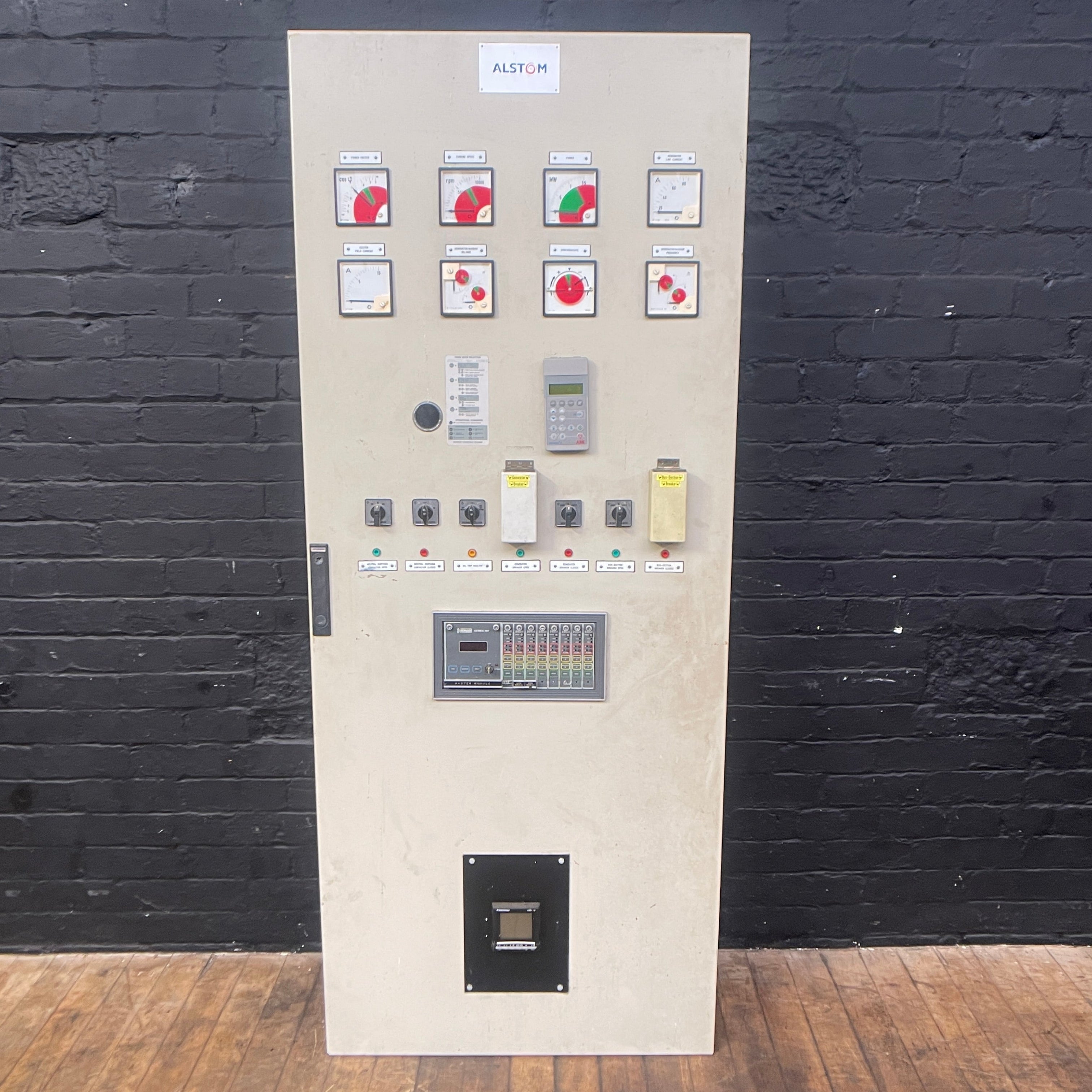 industrial powerhouse props prop rental hire vintage movie film set dec switchgear panel electrical buttons control 45