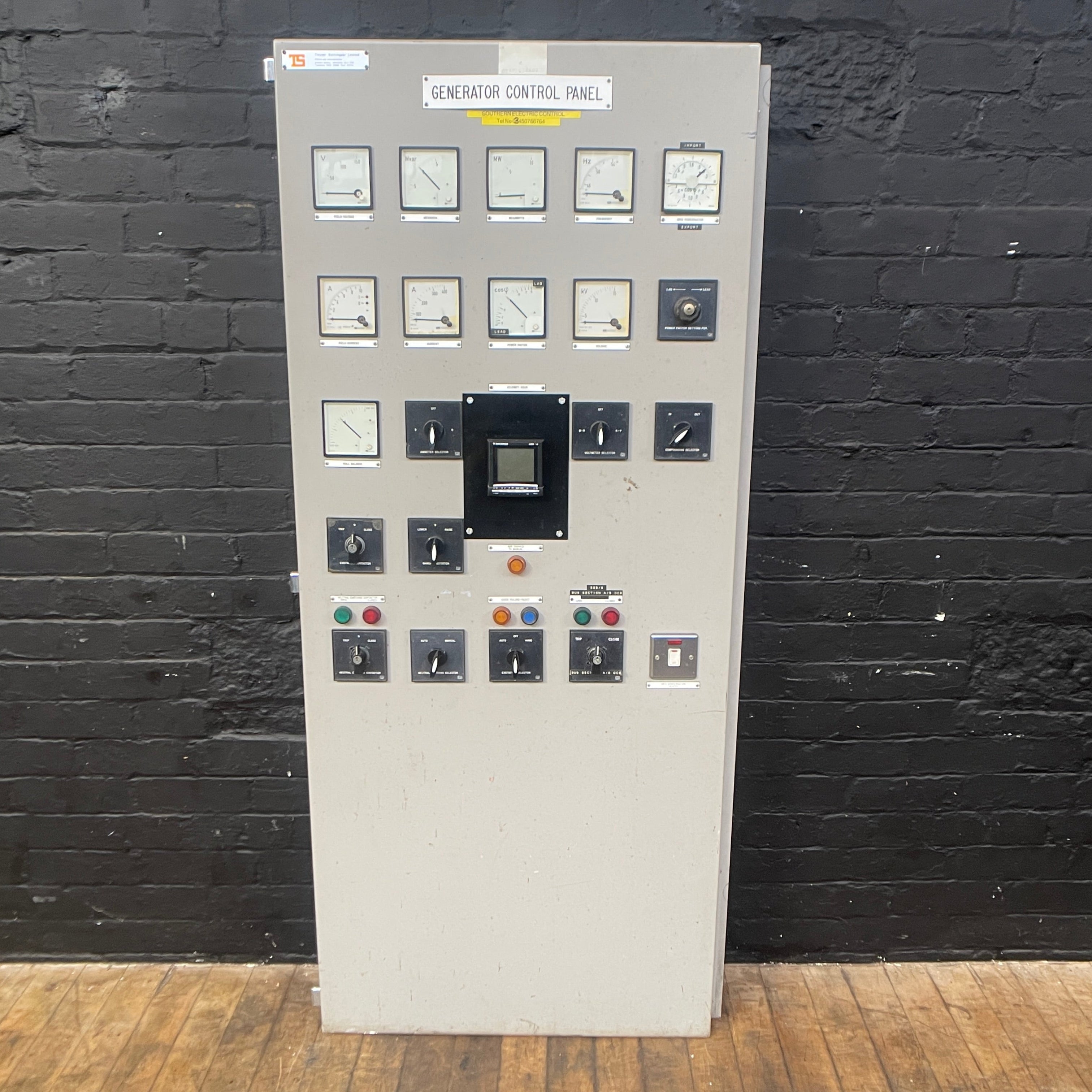 industrial powerhouse props prop rental hire vintage movie film set dec switchgear panel electrical buttons control 53