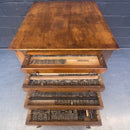 letterpress print press drawers printers printing Industrial powerhouse props prop rental hire vintage movie film set dec 2