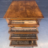 letterpress print press drawers printers printing Industrial powerhouse props prop rental hire vintage movie film set dec 2