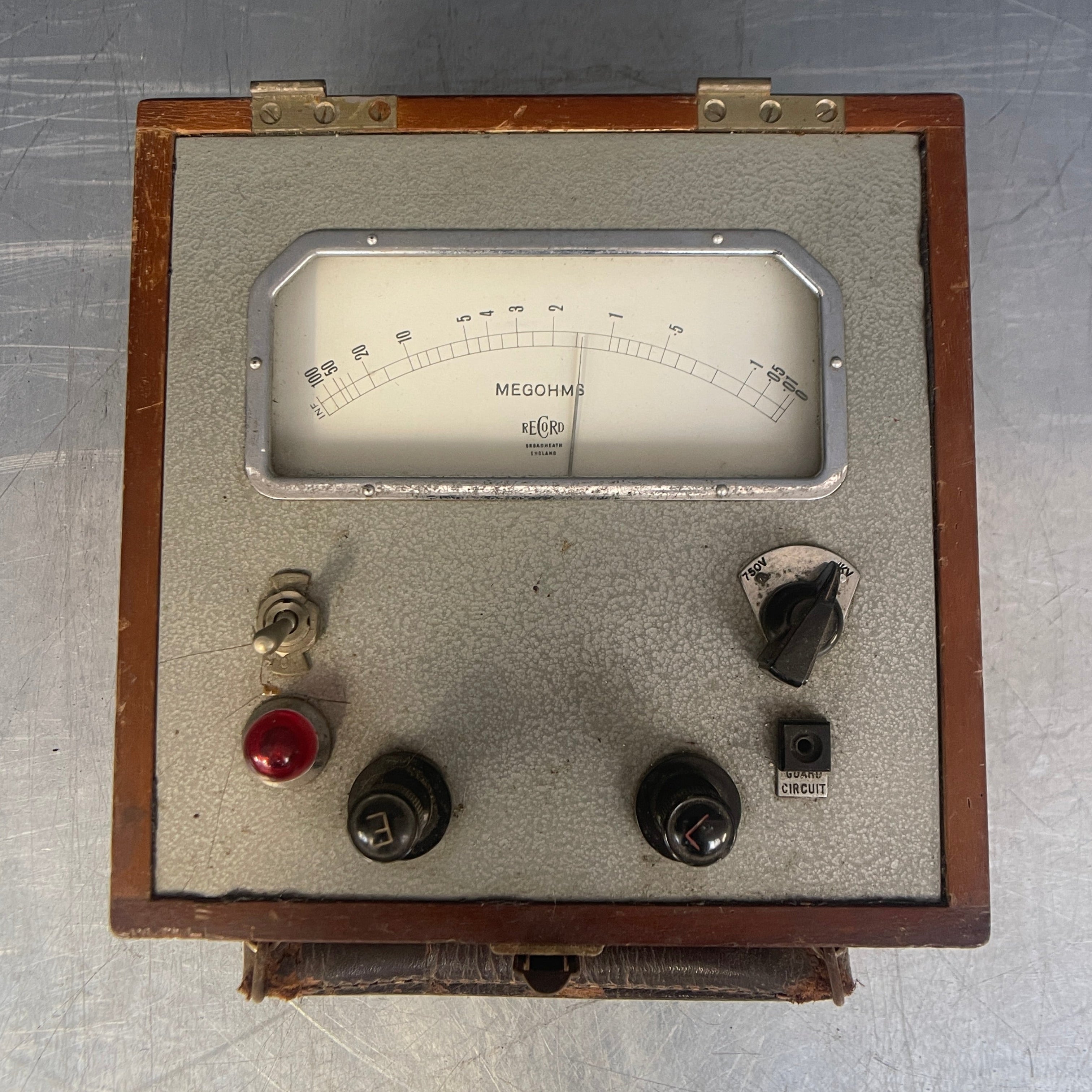 megohms tester electrical scientific Industrial powerhouse props prop rental hire vintage movie film set dec