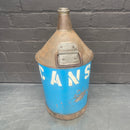 oil can steel metal blue Industrial powerhouse props prop rental hire vintage movie film set dec 1