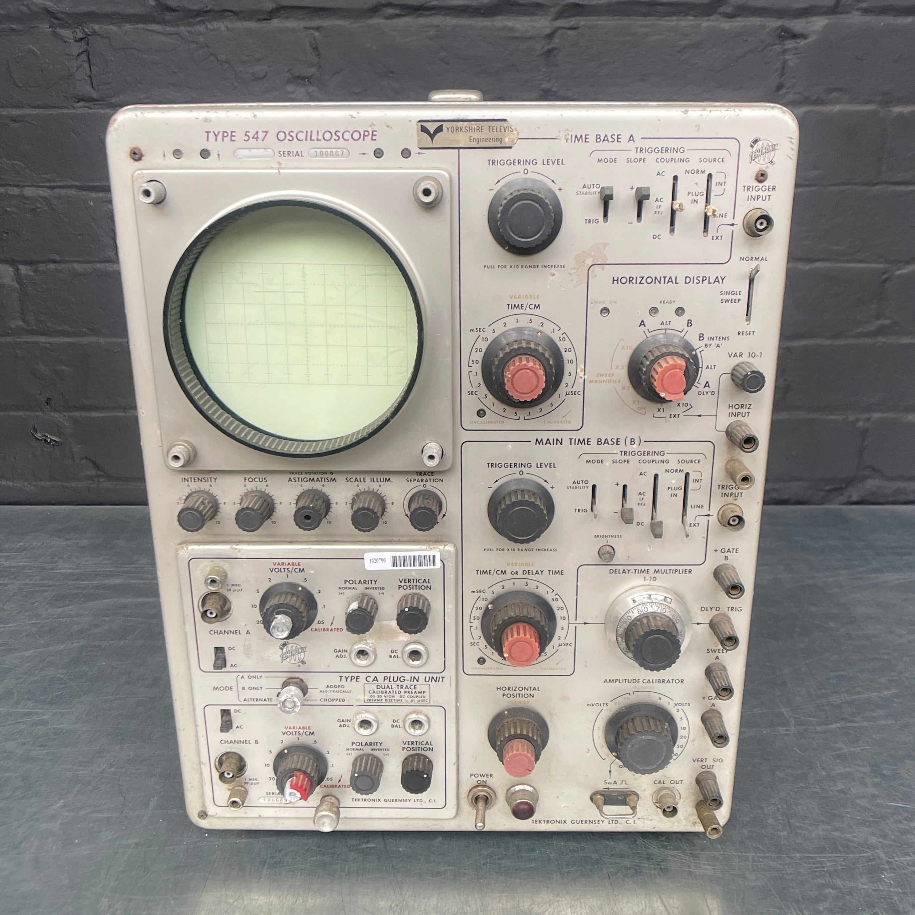 oscilloscope unit electrical Industrial powerhouse props prop rental hire vintage movie film set dec 53