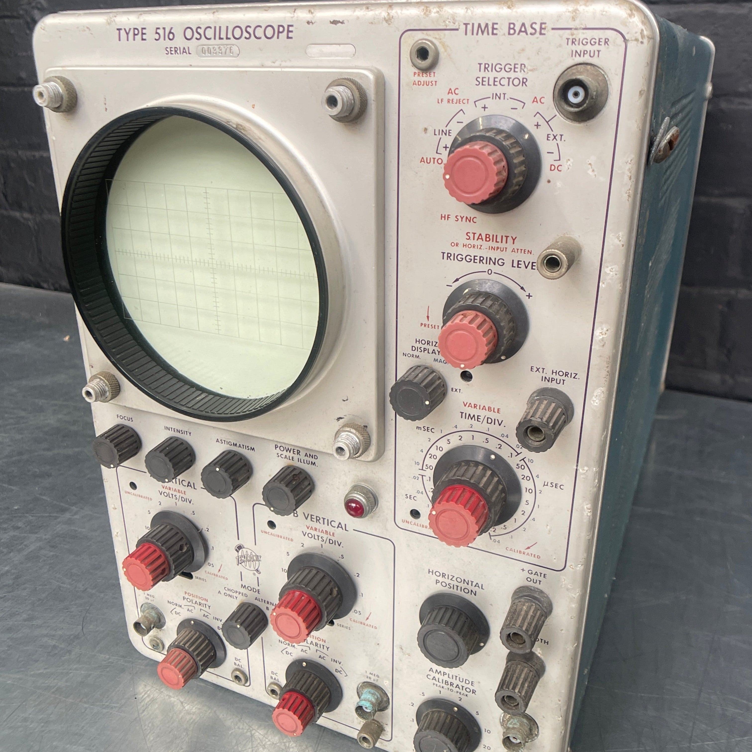 oscilloscope unit electrical Industrial powerhouse props prop rental hire vintage movie film set dec 69