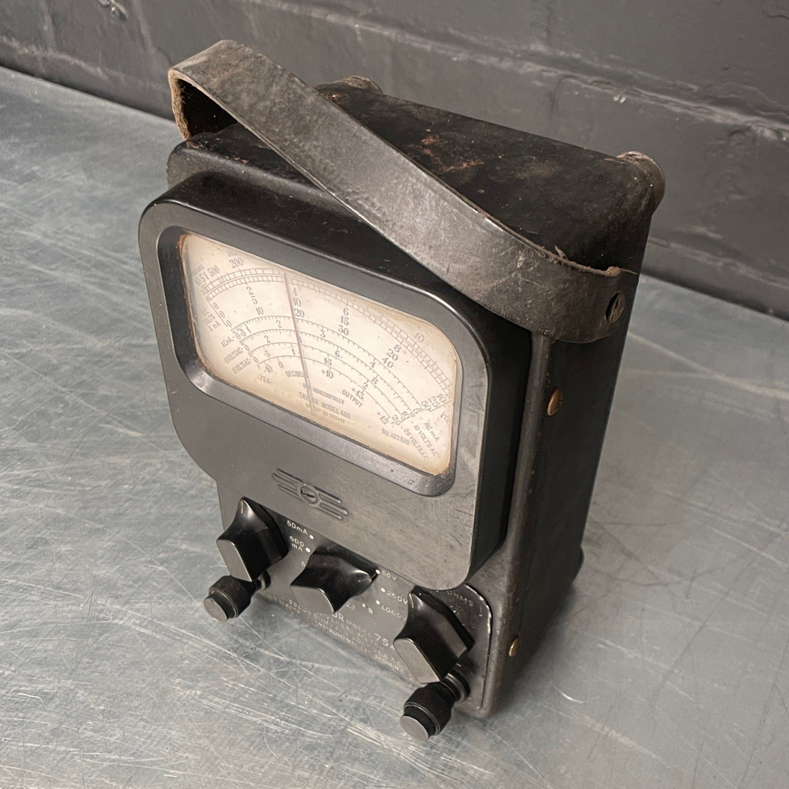 portable universal meter tester electrical Industrial powerhouse props prop rental hire vintage movie film set dec 1