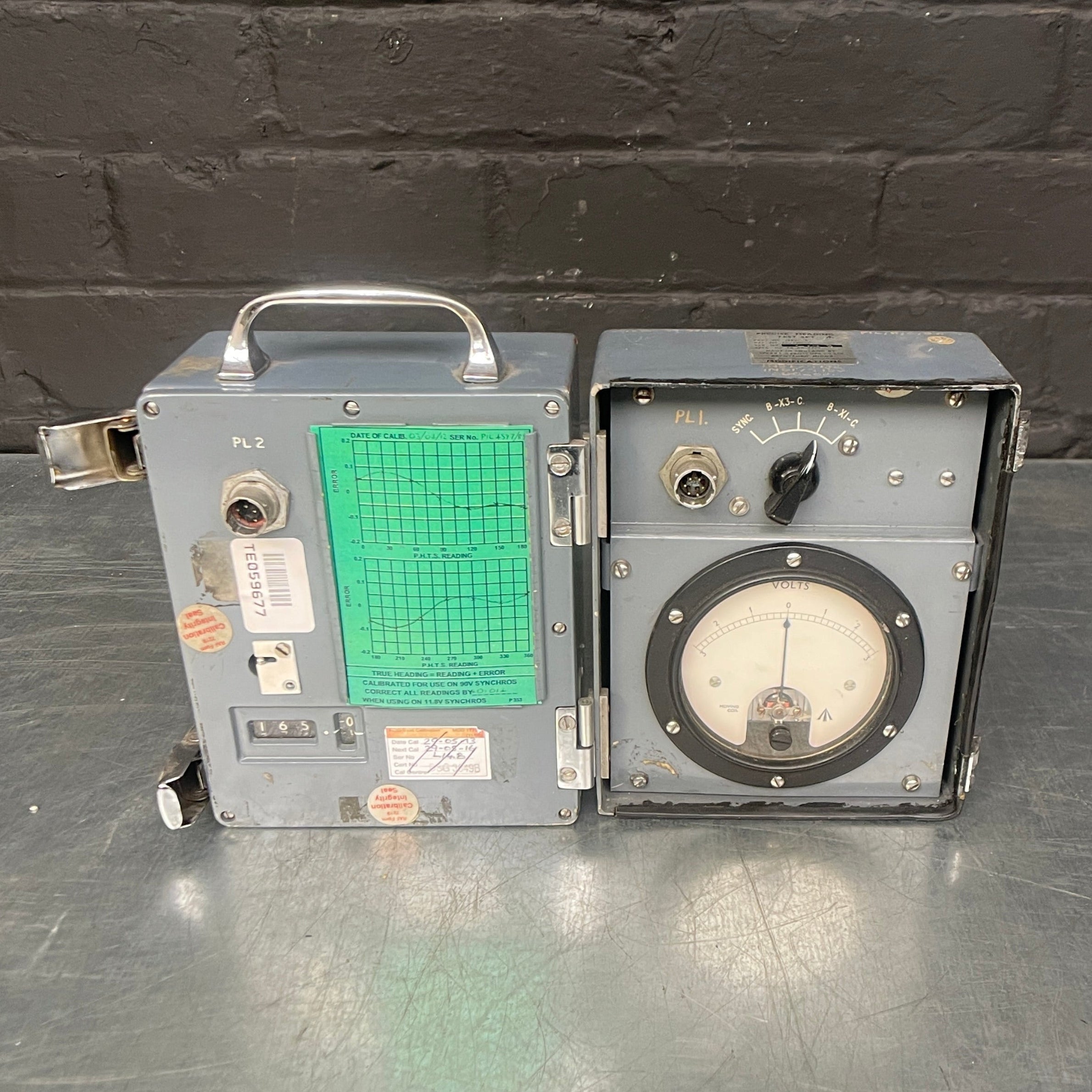 precise heading test set testing electrical military Industrial powerhouse props prop rental hire vintage movie film set dec 2