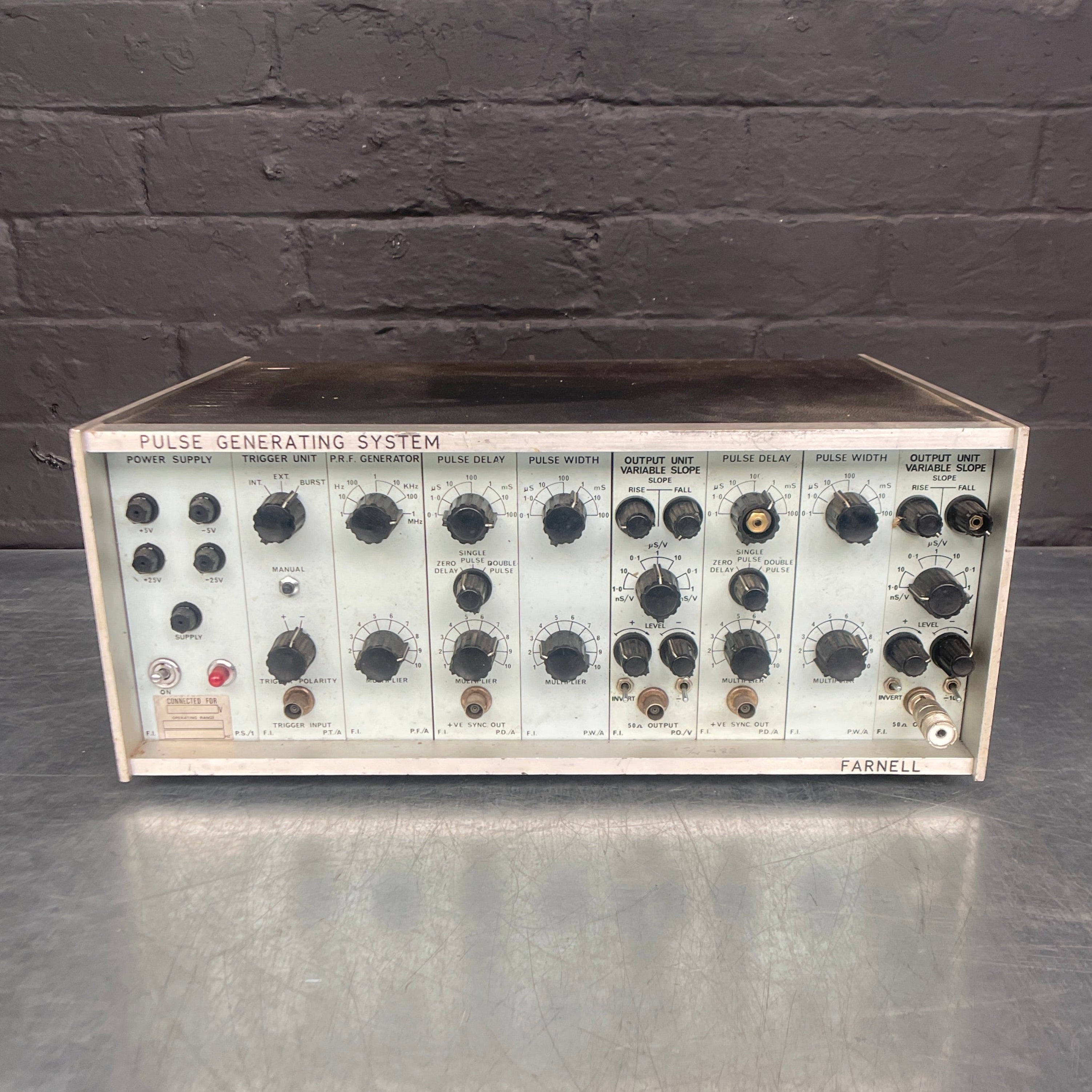 pulse generator system electrical tester Industrial powerhouse props prop rental hire vintage movie film set dec