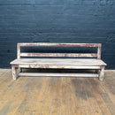 rustic bench seat seating Industrial powerhouse props prop rental hire vintage movie film set dec
