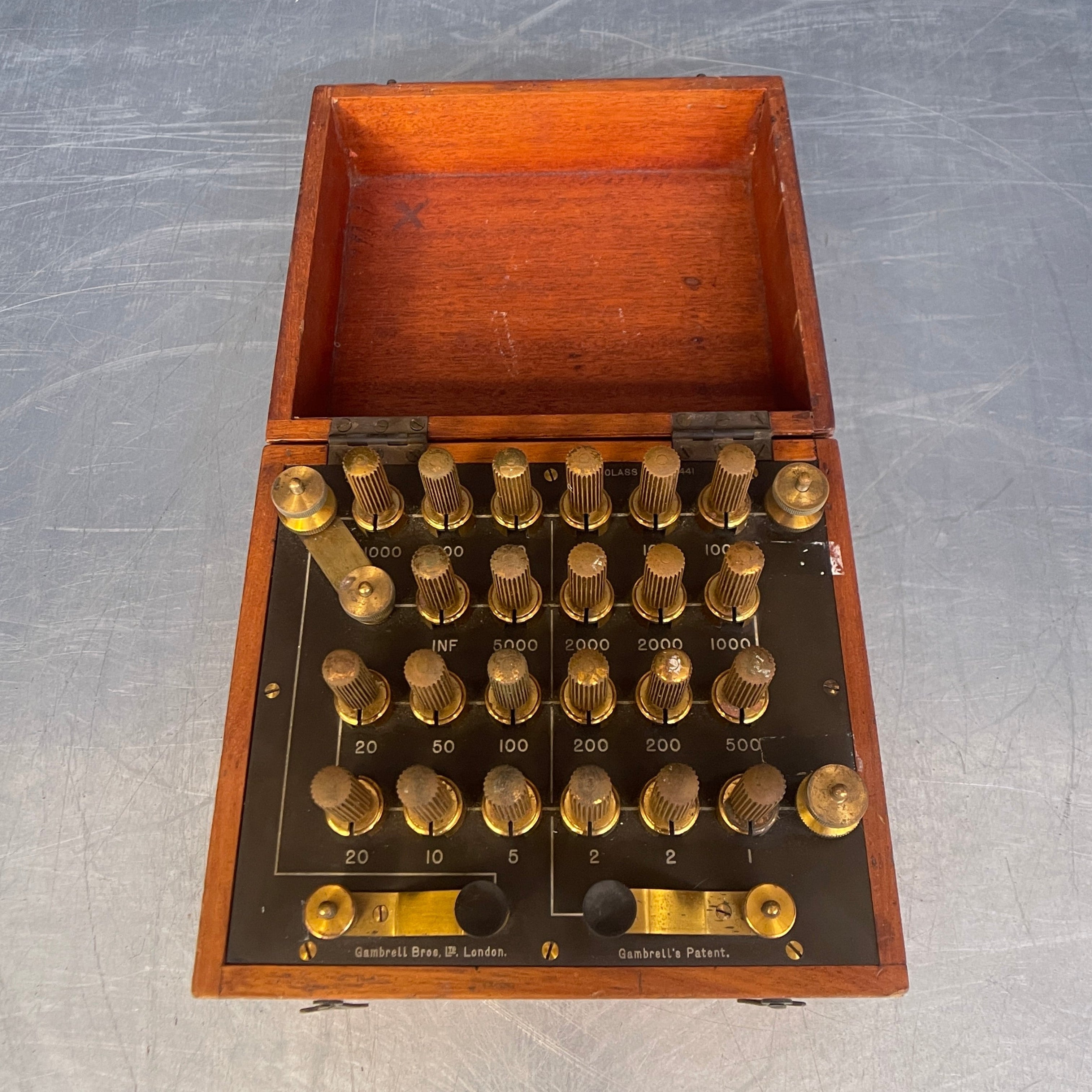 scientific electrical resistance box Industrial powerhouse props prop rental hire vintage movie film set dec