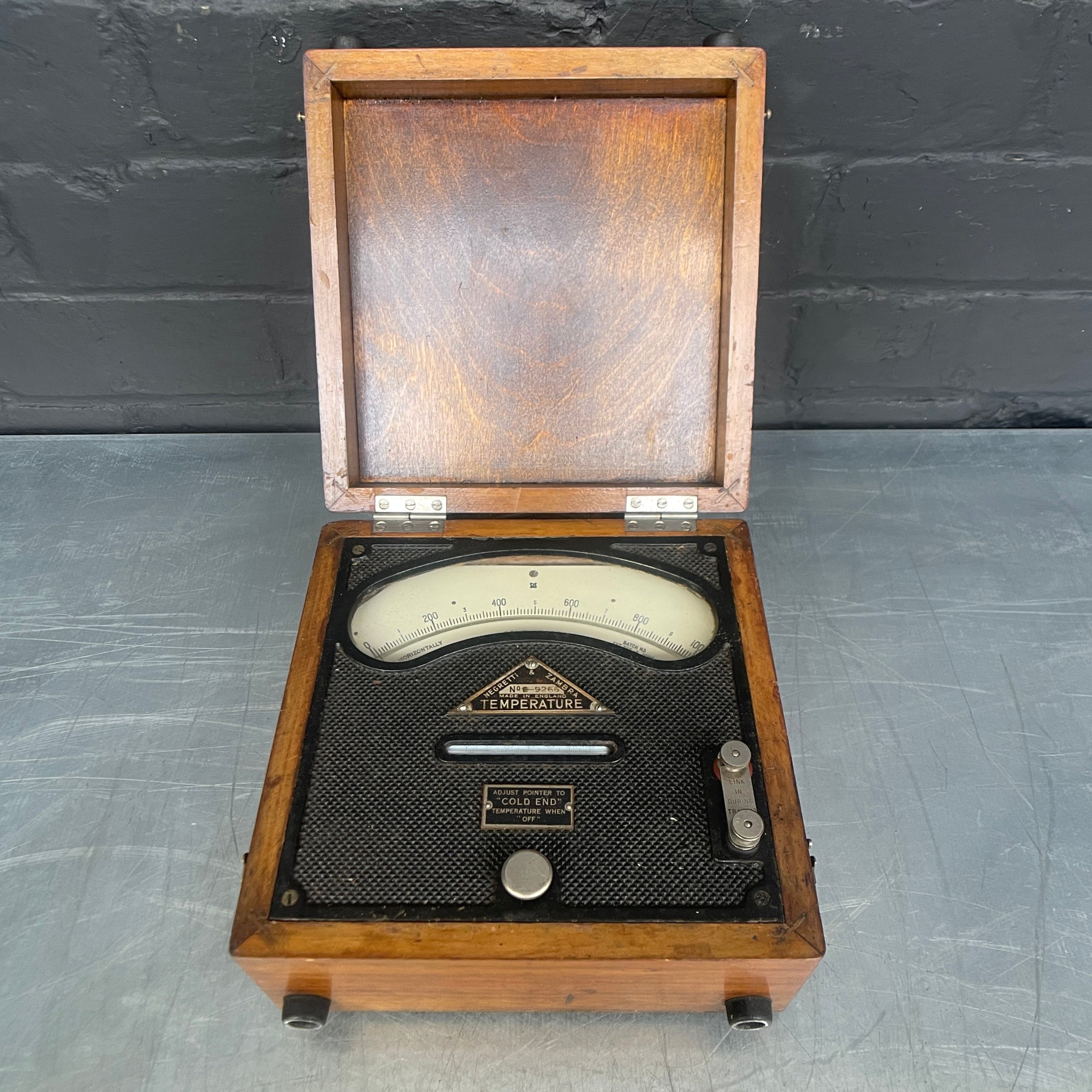 temperature meter electrical scientific Industrial powerhouse props prop rental hire vintage movie film set dec