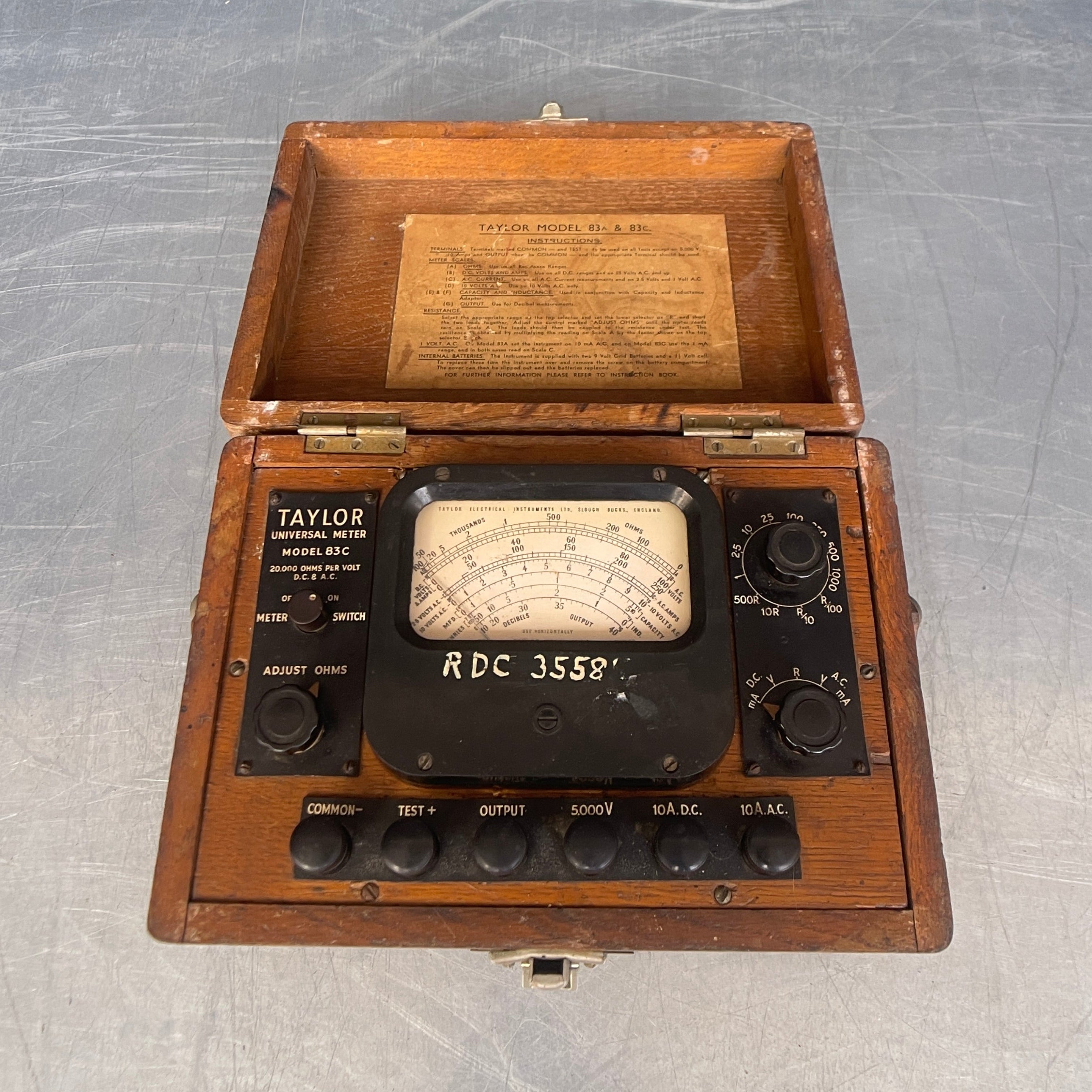 universal meter tester electrical scientific Industrial powerhouse props prop rental hire vintage movie film set dec