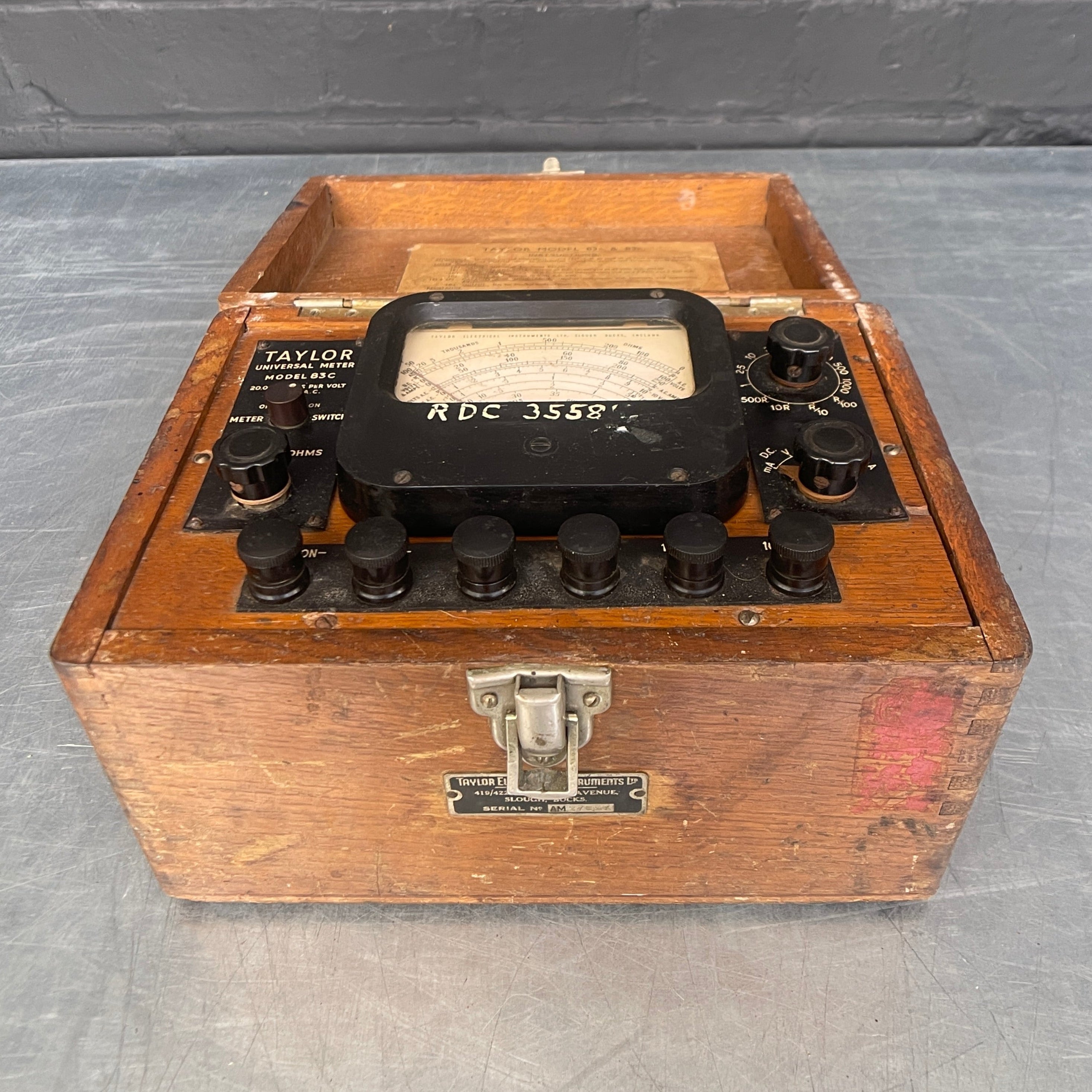 universal meter tester electrical scientific Industrial powerhouse props prop rental hire vintage movie film set dec 1
