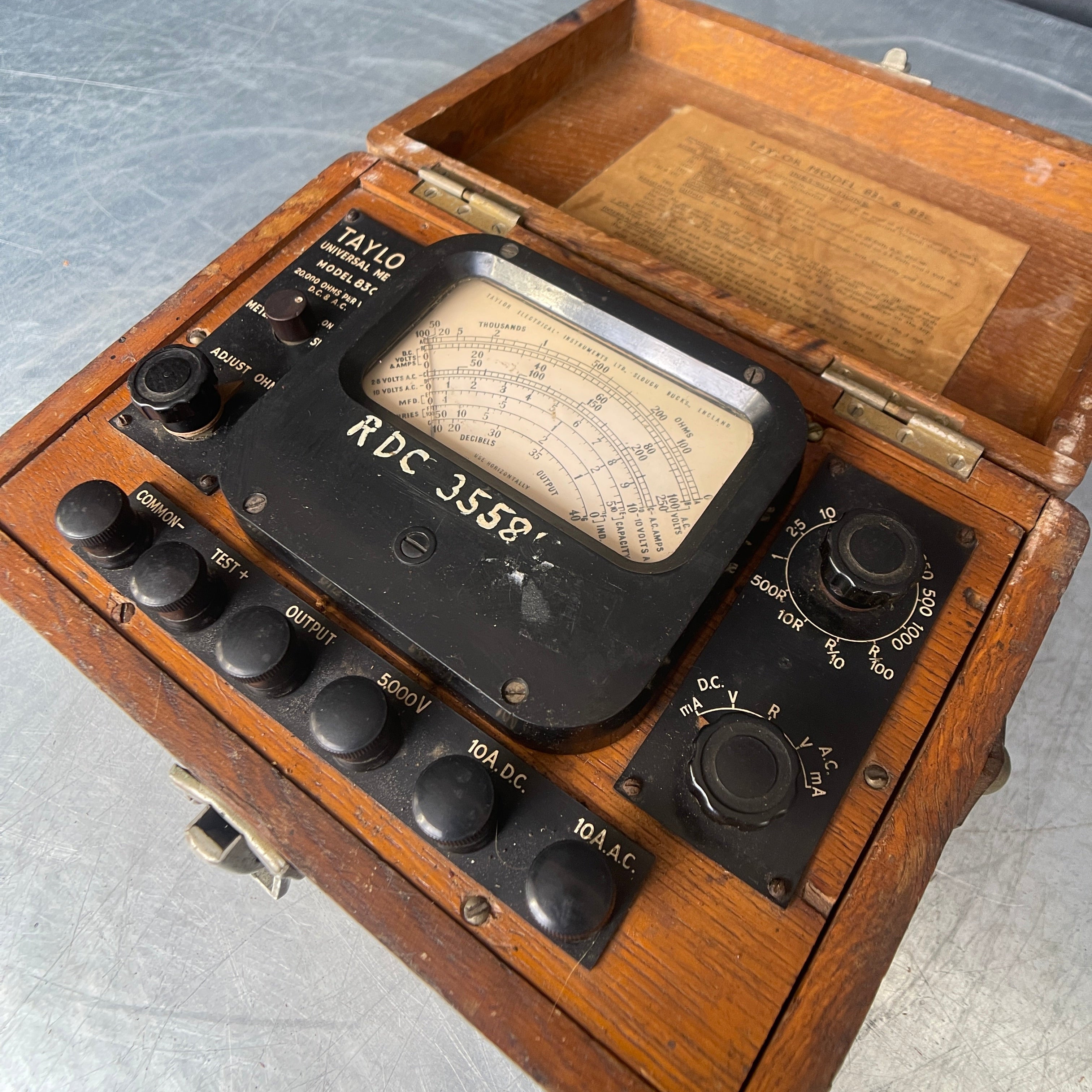 universal meter tester electrical scientific Industrial powerhouse props prop rental hire vintage movie film set dec 2