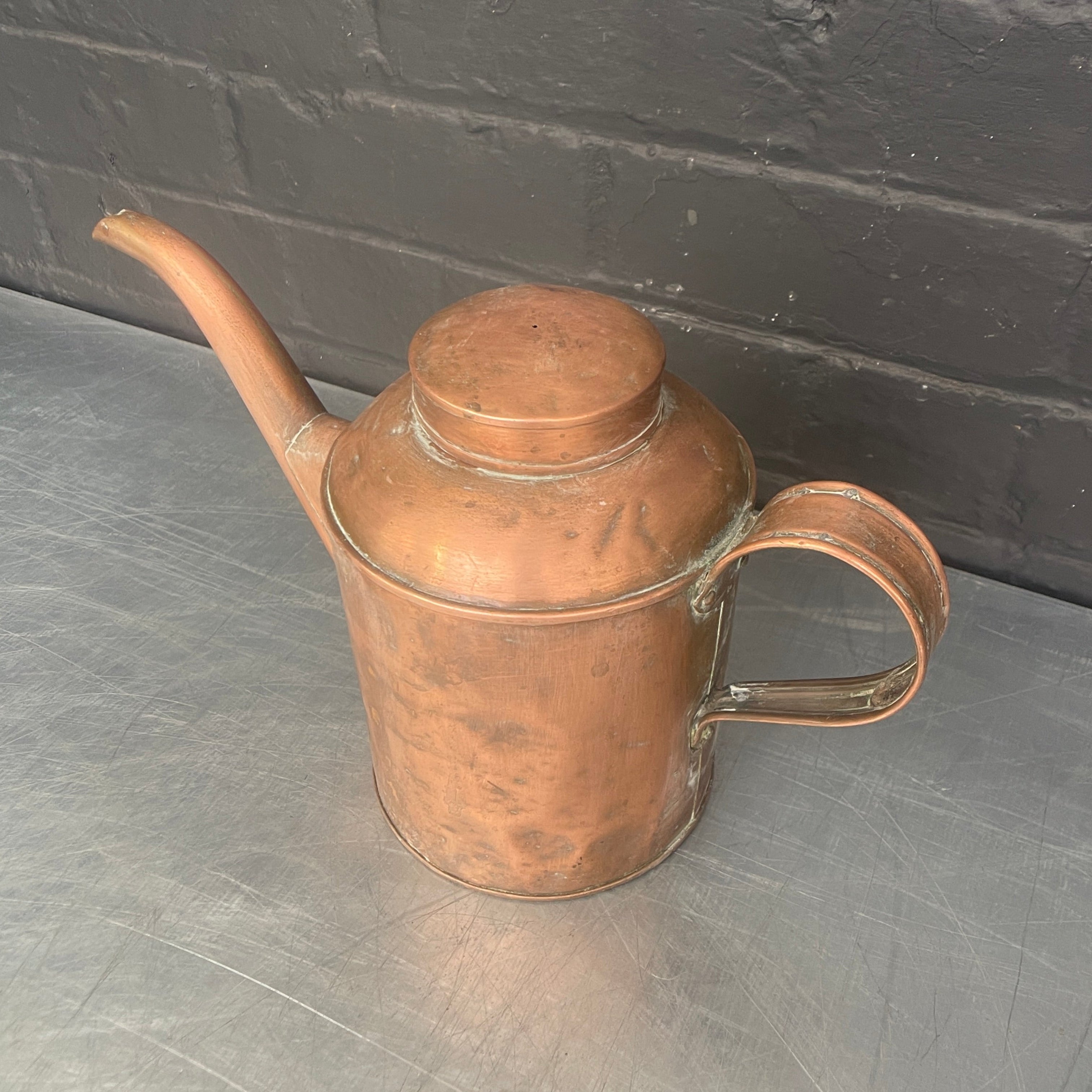 vintage copper pot jug Industrial powerhouse props prop rental hire vintage movie film set dec 1