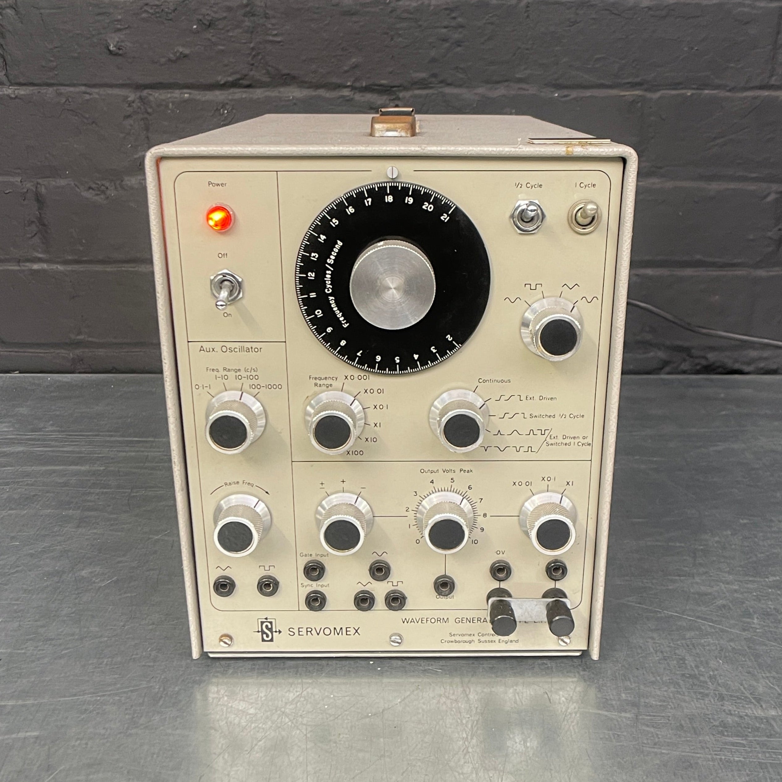 waveform generator electrical tester test set Industrial powerhouse props prop rental hire vintage movie film set dec